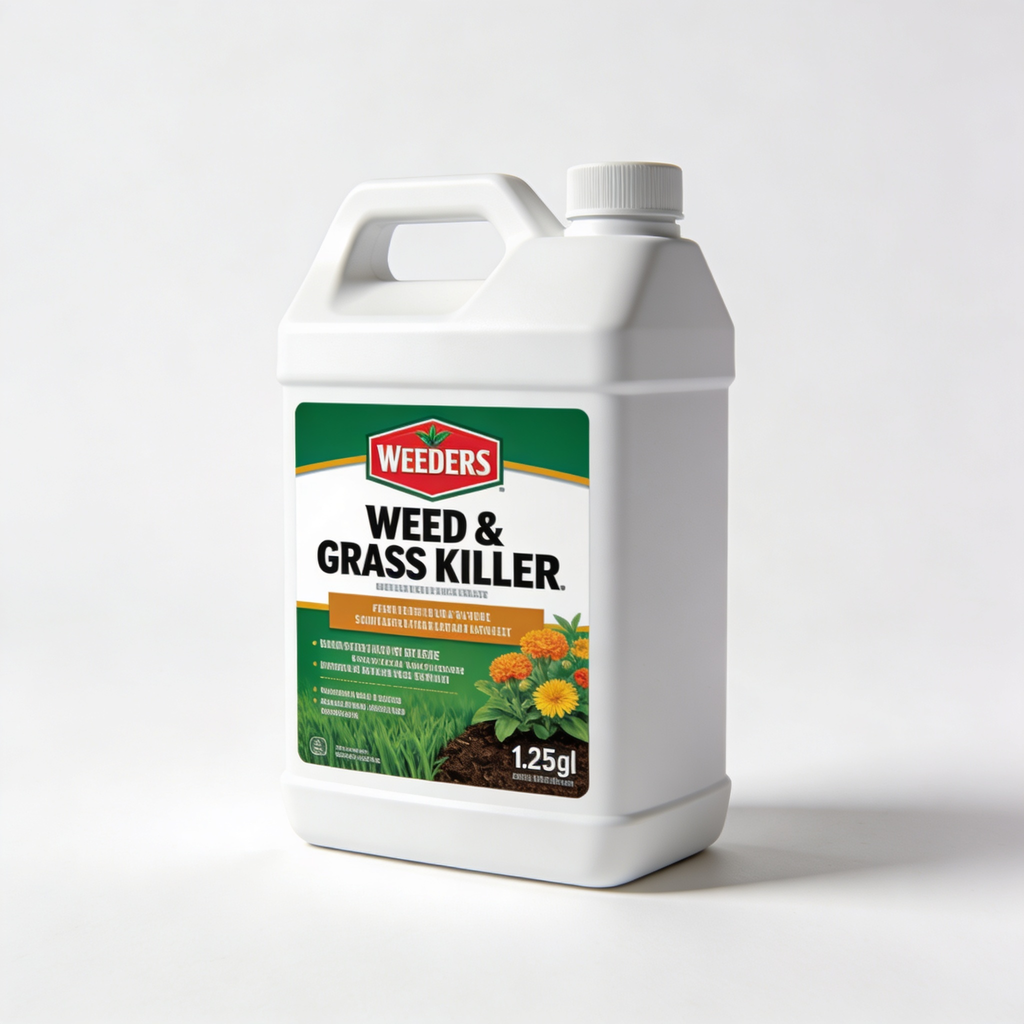 PotAndPlant Weed & Grass Killer₄ Refill, Use in and Around Flower Beds, Trees, Driveways, Walkways & More, 1.25 gal.