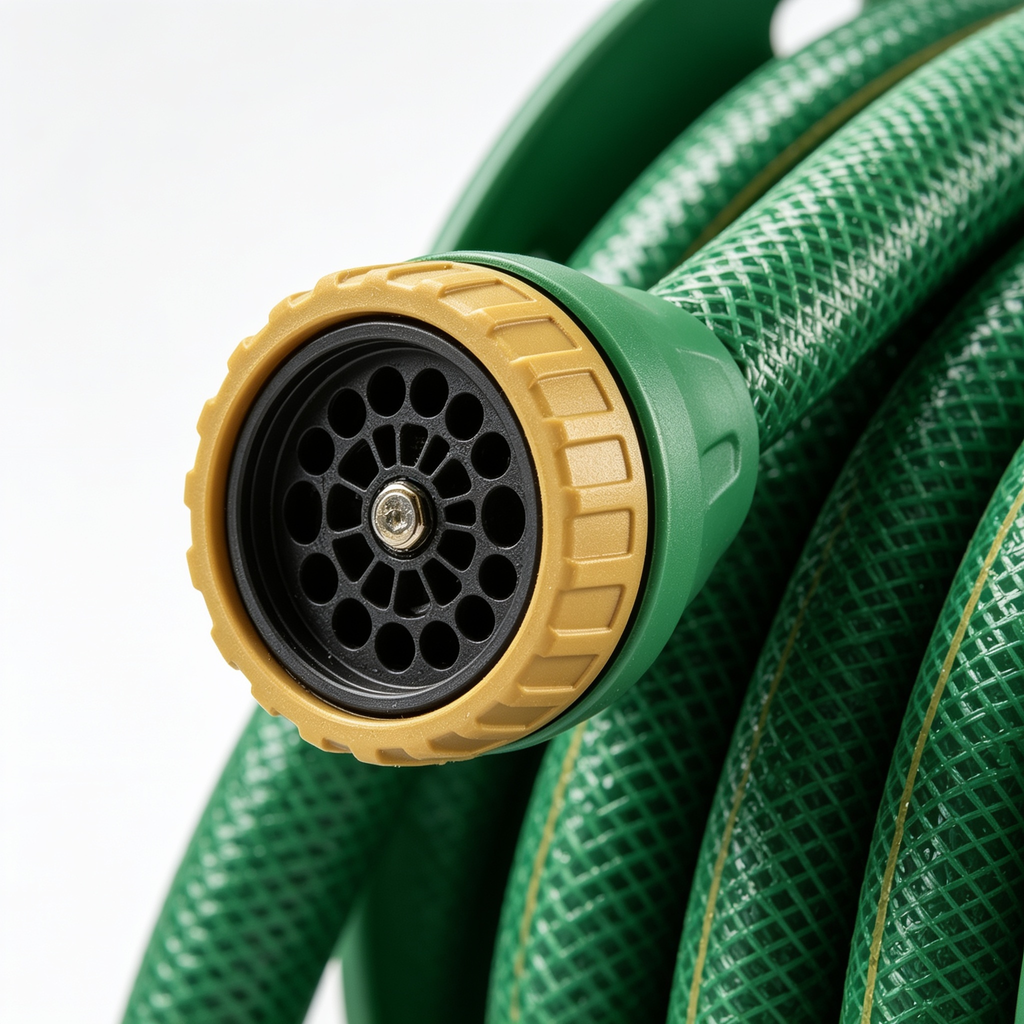 PotAndPlant Expandable Garden Hose with 8 Function Nozzle, 50FT - Lightweight Retractable No-Kink Water Hose with 3/4 Inch Solid Brass Fittings and Double Latex Core